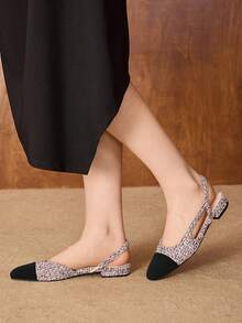 MOTF PREMIUM WOMEN'S ELEGANT VERSATILE PATCHWORK COMFORTABLE FLAT LOAFERS FOR WORK & COMMUTE SPRING SHOES - Red - View 6