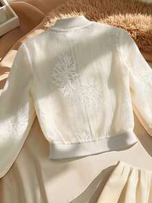 GlowEve Women's Woven And Embroidered Spring And Autumn Vacation Casual Jacket - Apricot - View 2
