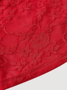 SHEIN MOD 1pc Women's Fashionable Sexy Lace Camisole Top - Red - View 4
