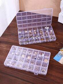 Multi-Layer Transparent Organizer Box, Compartments For Jewelry Beads Craft Supplies, With Secure Lid - Multicolor - View 7