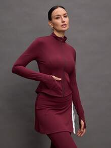 Activina Women's Letter Print Zip Front Golf Sports Jacket