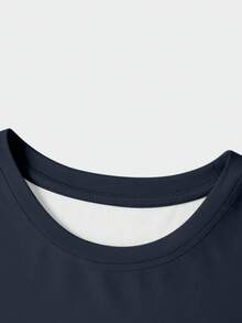 Resyla 撞色条纹印花女式白色T恤，夏季必备，时尚百搭，送给兄弟姐妹、姐妹、妈妈的理想礼物，母亲节礼物，休闲又不失时尚感的上衣 - 彩色 - 查看 3