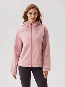 OutZeal Chaqueta de invierno para mujer de color rosa, forrada térmicamente, resistente al agua, para uso diario y casual, con bolsillos con cremallera
