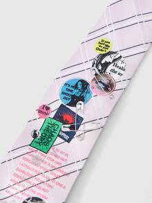 ROMWE Anime 1件可爱甜美蕾丝蝴蝶结发饰，复古经典波点波普艺术风格，女士款 - 藕粉色 - 查看 3