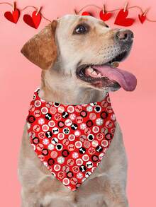 PETSIN 5PCS Valentines Dog Bandanas Pet Bibs With Love Letter Prints Bulk Pet Bandanas Dog Bandanas Bibs Triangle Dog Scarf Colorful Pet Dog Bandanas For Medium Large Dog Birthday Summer Costume Accessories Decoration - Multicolor - View 19