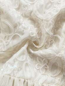 Soleia Women's Jacquard Bandeau Top With Ruffle Hem, Fashionable And Versatile For Dates And Parties - Apricot - View 8