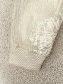 GlowEve Women's Woven And Embroidered Spring And Autumn Vacation Casual Jacket - Apricot - View 3