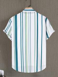 Manfinity Homme Men's Short Sleeve Printed Casual Shirt - Multicolor - View 2