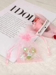 5/10/20/50/100个装 多色纱布袋 礼品包装 束口袋 派对婚礼回礼 首饰收纳袋 节日生日庆典装饰 家居用品 - 粉色 - 查看 9