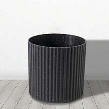 1Pc Minimalist Striped Trash Can, Available In White, Black And Beige. Suitable For Bedrooms, Living Rooms And Bathrooms As A Paper Bin Or Garbage Storage Container. Ideal For Homes And Offices. - Multicolor - View 9