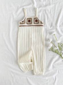 Vintaside Kids Tutina casual di moda per bambina in tessuto lavorato, adatta per primavera/estate, casa, esterno, vacanza, spiaggia, festival, festa, uso quotidiano - Multicolore - Visualizzare 3