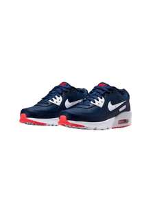 Nike Air Max 90 儿童运动鞋 黑曜石黑/午夜蓝/田径红/白 DV3607 - 黑曜石/午夜藍/田徑紅/白色 - 查看 2