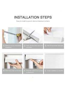 1 件装无绳折叠式遮阳帘，遮光效果极佳，临时遮光，无需钻孔，安装简便，可调节光线，保护隐私，适用于家庭、办公室、卧室、厨房、客厅等场所，夏季窗帘，租房者适用，家居装饰