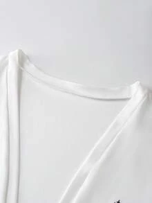 GlowEve Women's Casual Basic Printed Open Front Cardigan