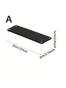 1个黑色亚克力多层香水架，多功能收纳整理架。可用作珠宝收纳架、梳妆台收纳架、香水收纳架和饰品收纳架。浴室用品和房间装饰。 - 黑色 - 查看 2