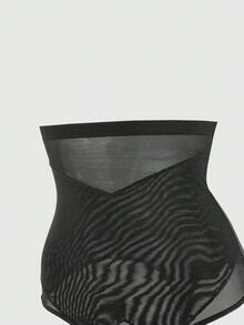 SHAPORA Seamless High-Waisted Thong Shapewear Short Body Shaper Butt Lifter-Tummy Waist Control - Black - View 5