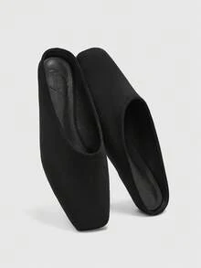 CUCCOO BIZCHIC 女士方头休闲拖鞋 - 黑色 - 查看 10