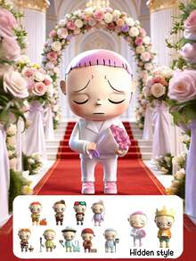 POKOJA LAND Blind Box (Non-Plush Filling), Melancholy Cartoon Character Blind Box - 9 Regular + 2 Hidden ABS Figurines (0.7% Hidden Probability), Desktop Decor & Unique Gift For Collectors,Suitable As Gift For Friends - Tide play blind box - View 13