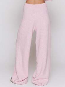 MUSERA 阔腿针织毛衣裤 酷女孩街头风 可爱 秋季 冬季 情人节 春季 - 粉色 - 查看 2