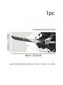 1pc Extra Large Samurai Sword Non-Slip Mouse Pad, Washable Gaming Desk Mat, Big Size Keyboard Pad, Gift Mouse Pad, Desk Protector, Study Pad, Multiple Sizes Available, Laptop Pad Back To School Gaming Mouse Pad Desk Accessories Office Supplies Office Office Desk Accessories Mousepad Mouse Pad For Desk - Katana - View 9