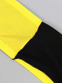 DrisQ Ropa interior sexy para hombres con lazo de malla hueca negra y tela amarilla de moda - Multicolor - Ver 5