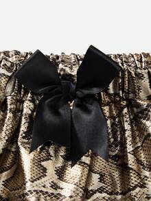 DrisQ 男士蛇皮纹荷叶边蝴蝶结装饰性感三角裤 - 彩色 - 查看 5