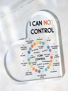 SHEIN 1 件赋能亚克力牌匾 - “我能控制的事情”心理健康装饰，适合治疗师和咨询师的励志礼物，办公桌和家庭墙壁艺术，非常适合心理健康意识学校用品，返校 - 彩色 - 查看 8