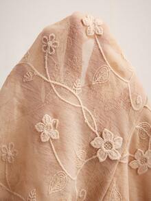 Easelle 女士休闲无袖露背系带薄外套 - 杏色 - 查看 10