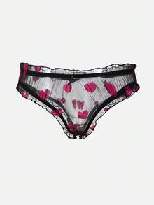 DrisQ Quần lót nam lưới xuyên thấu hình trái tim gợi cảm, thích hợp cho Ngày Valentine. - Nhiều màu - Xem 2