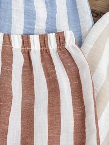 男童纯色及条纹印花裤子 - 彩色 - 查看 6