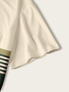 Resyla Men's Crew Neck Striped Casual Short Sleeve T-Shirt, Summer - Multicolor - View 4