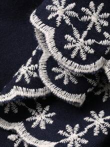 DAZY Young Girls Round Neck Embroidered Sleeveless Shirt & Loose Pants 2 Pieces Vacation Set Spring - Royal Blue - View 3