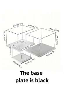 Display Case For Collectibles Assemble Clear Acrylic Box Alternative Glass Case For Display Action Figures Home Storage & Organizing Toys - Black - View 4