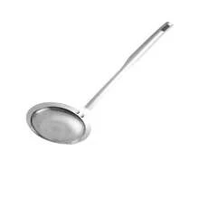 1pc New Stainless Steel Spoon For Kitchen Frying And Frothing, Hot Pot Oil Filter Mesh, Oil Scoop Filter Mesh, Suitable For Kitchen Use - Silver - View 5
