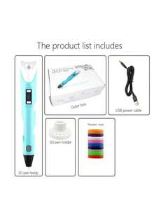 一套3D打印笔（蓝色）、3D打印笔架、画册、USB数据线（不含适配器）。返校季必备 - 藍色 - 查看 8