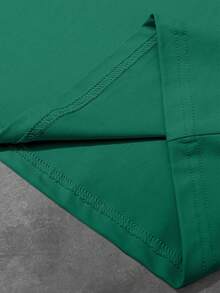 PAVTROS 男士休闲 #96 图案圆领短袖T恤 - 墨綠色 - 查看 4