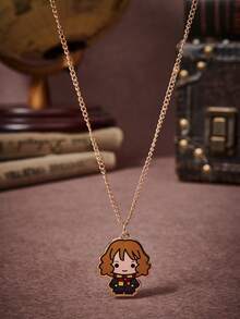 HARRY POTTER X SHEIN 1 Set Zinc Alloy Cartoon Figure Graphic Necklace, & Minimalist, Suitable For Couples, Parties, Concerts, Festivals - Gold - View 5