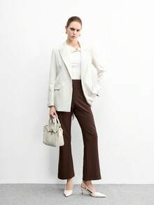 CUCCOO BIZCHIC Zapatos de tacón de aguja de color albaricoque con tira trasera para mujer, ideales para eventos formales y uso diario - Azul y blanco - Ver 2