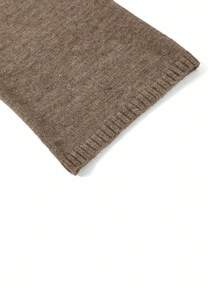 Ellevyn 女士纯色长袖系带针织开衫（秋冬季款） - 摩卡棕 - 查看 5