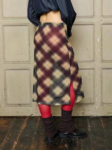 COUREZ Low Rise Midi Skirt In Sheer Mesh Fabric /Y2K Spring For Women Cozy Rave Skirt For Women Going Out Summer Skirt - Yellow - View 3