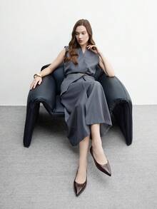 CUCCOO BIZCHIC 女士尖头休闲通勤百搭平底鞋 - 棕色 - 查看 6