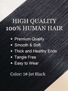 微环接发，100%真人发，1号色，亮黑色，14-24英寸直发，50束/包，隐形珠加厚微环接发，带鱼线，无需胶水，易于造型，适合细软发质，也适合沙龙使用。适合所有女性日常佩戴，冬季、圣诞节、万圣节、秋季服装搭配。 - S1 - 查看 8