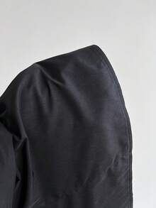 Elamini Sexy Black Deep V-Neck Lace Collar Slim Fit Long Sleeve Blouse - Black - View 7