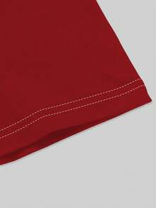 Manfinity Dauomo Camiseta casual de manga corta y cuello redondo con estampado de caballero para hombres - Multicolor - Ver 5