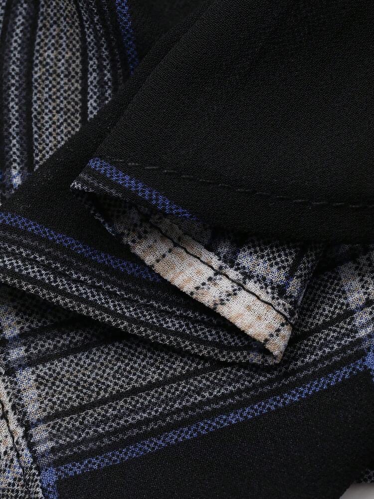 Young Girls Casual Plaid Loose Fit Long Sleeve Shirt, Spring/Summer