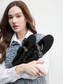 CUCCOO BIZCHIC Zapatos planos para mujer - Negro - Ver 4