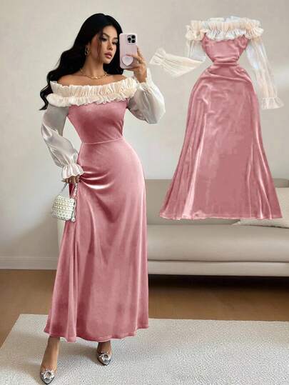 strapless open back dress Pink Checked Midi Dress  Mint Velvet