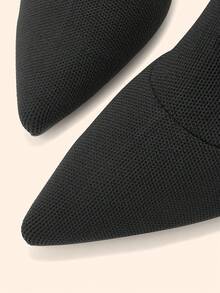 CUCCOO BASICS Women's Fashion Versatile Pointed Toe Mid-Calf High Heel Boots Valentine's Day