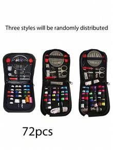 130/72pcs Sewing Supplies Kit, Scissors, Thimble, Measuring Tape For DIY Home Craft - Multicolor - View 5