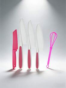 1 set Juego de utensilios de cocina para niños con cuchillo funcional de diseño práctico para desarrollar habilidades manuales y de aprendizaje temprano. Juguetes educativos para la vida práctica y tiempo de cocina familiar. Ideas de regalo navideño y relleno de calcetines para niños. - Multicolor - Ver 5